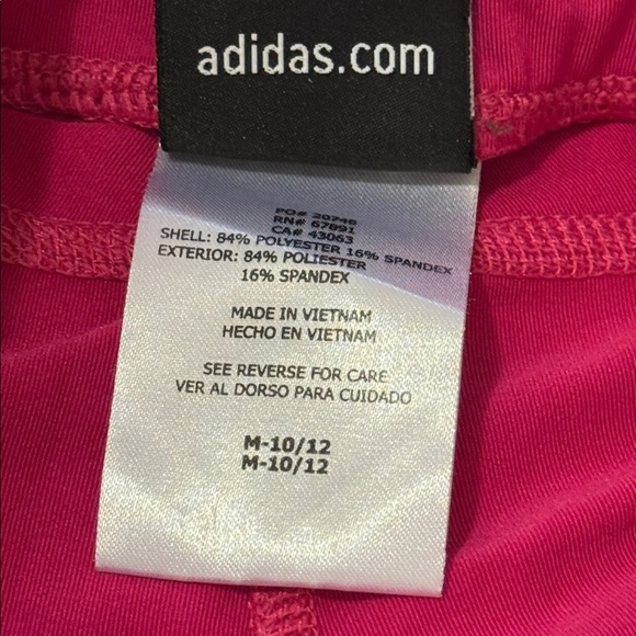 Adidas pink and black joggers pants bottoms girls size medium 10/12 - Picture 4 of 5